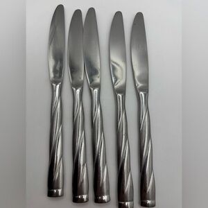 Pfaltzgraff Tandem Frosted Stainless Dinner Knives Set Of 5